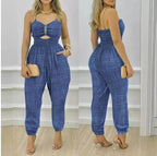 Women's Cut-Out Slim Leg Jumpsuit