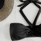 Women's Bandeau Bikini with Wrap Design and Adjustable Straps