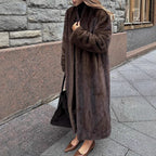Women's Elegant and Fluffy Long Faux Fur Coat