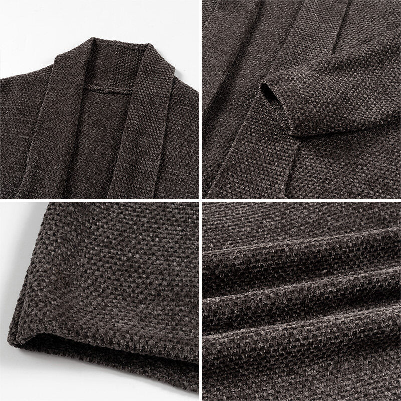 Women's Elegant Cardigan with Chic Lapel and Pockets