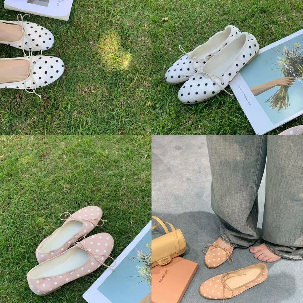 Women's Ballet Flats with Bow Detail