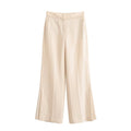 Women's Elegant Wide-Leg Trousers with Pockets