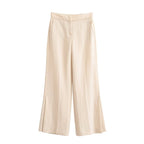 Women's Elegant Wide-Leg Trousers with Pockets