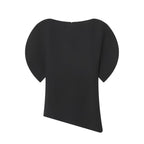 Women's Asymmetrical Top with Ruffle Sleeves