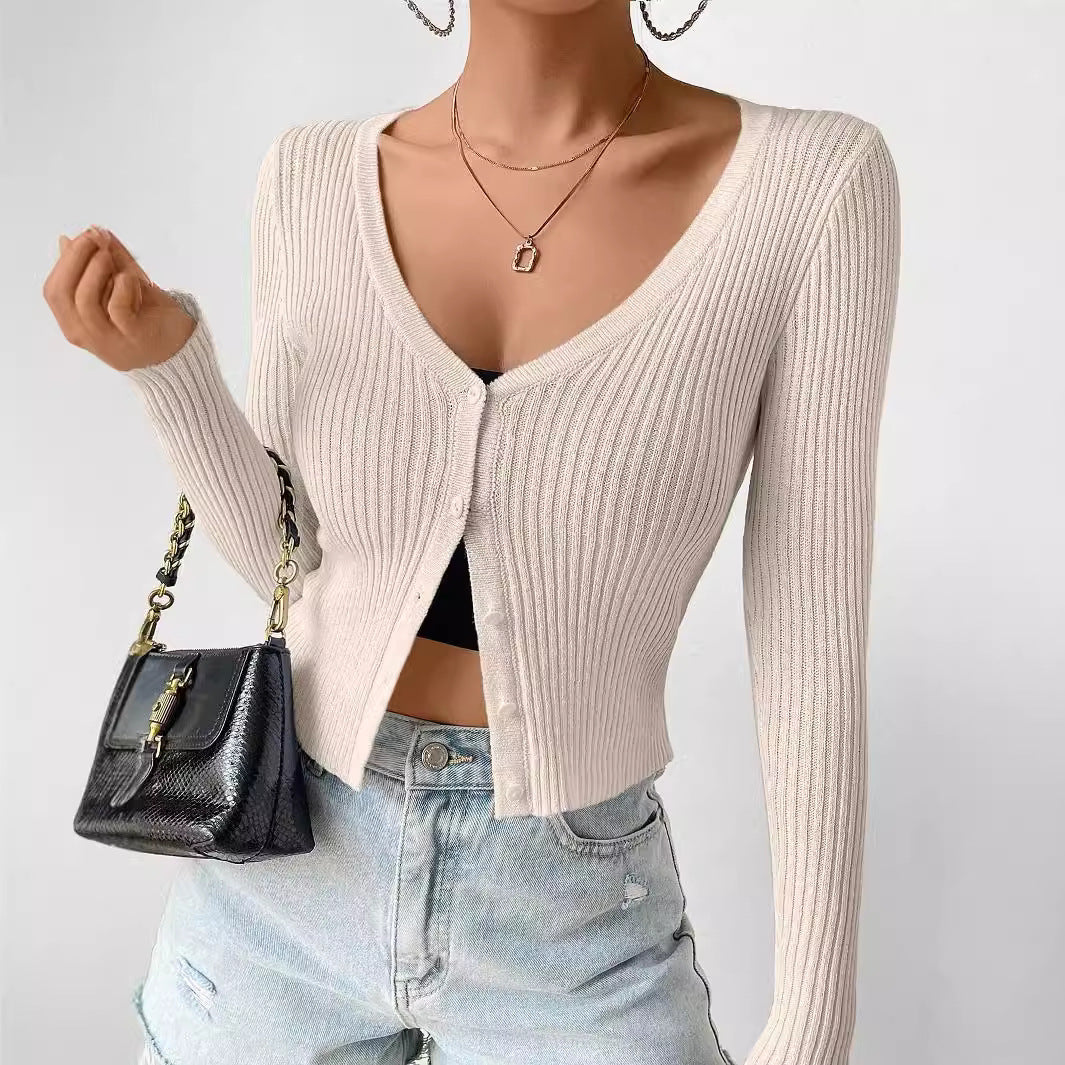 Women's Comfortable and Fitted Button-Up Cardigan