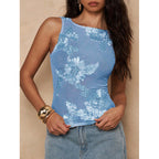 Women's Sleeveless Floral Top