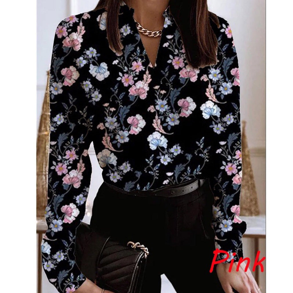 Women's Floral Blouse with Elegant Fit