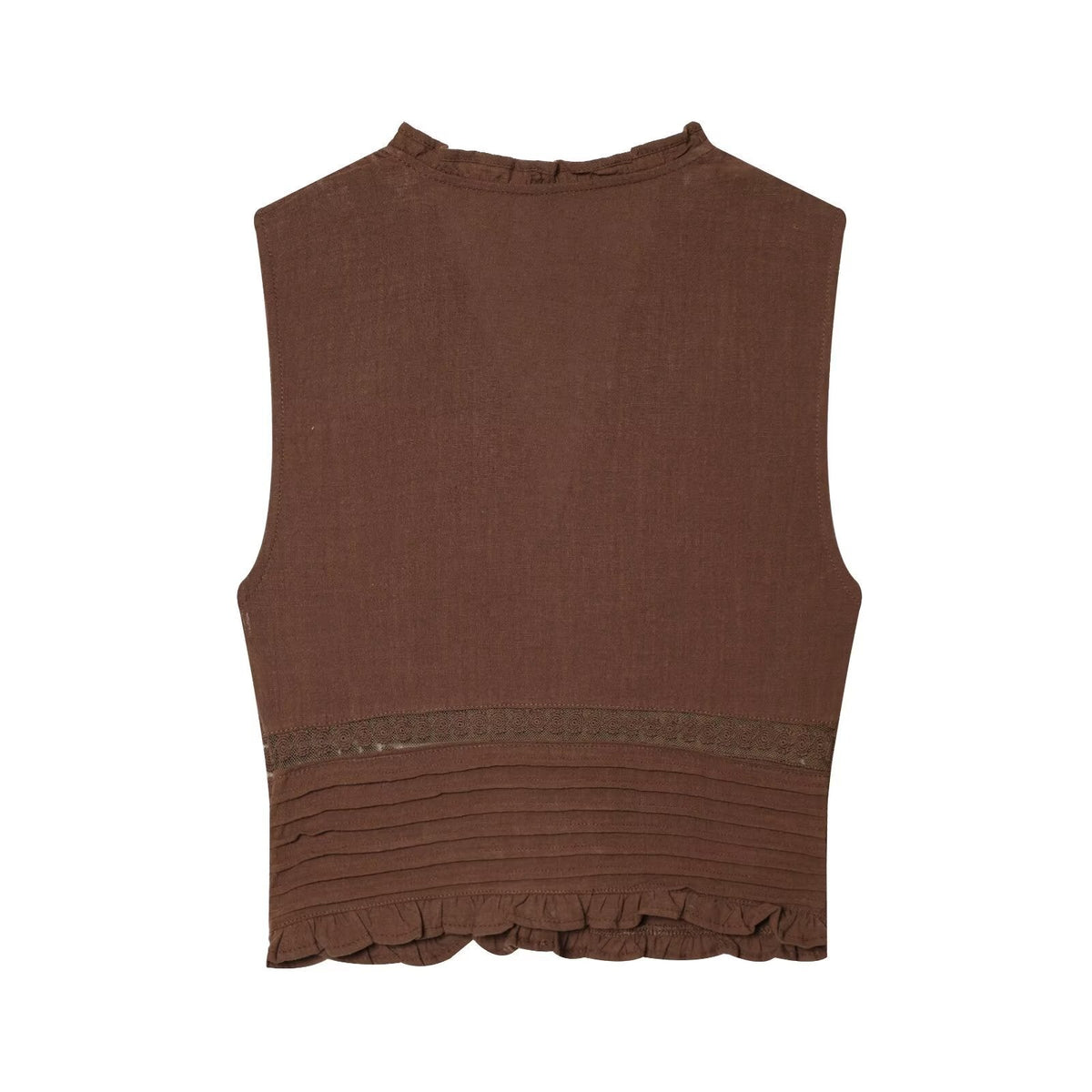 Women's Blouse Shirt with Fine Draping and Decorative Button Details