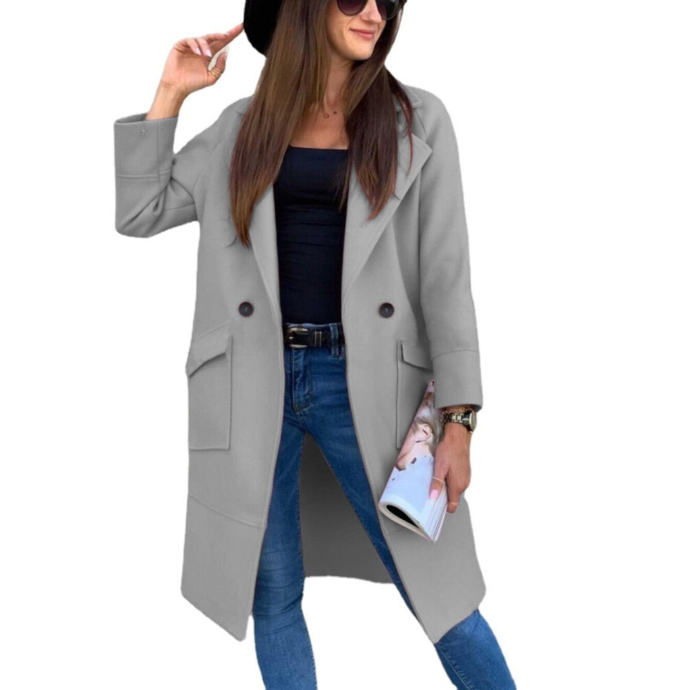 Elegant Women's Trench Coat with Modern Details