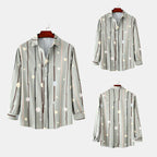 Women's Long Sleeve Blouse with Modern Graphic Pattern