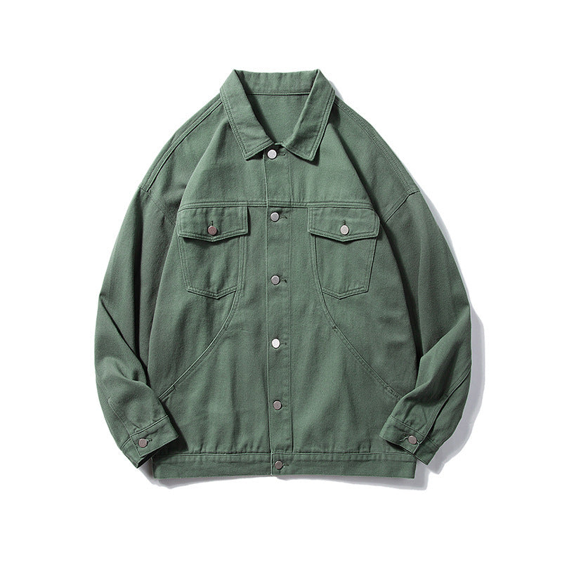 Women's Casual Utility Jacket with Classic Snap Buttons and Practical Pockets