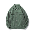 Women's Casual Utility Jacket with Classic Snap Buttons and Practical Pockets
