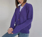 Women's Chunky Knit Cardigan with Buttons