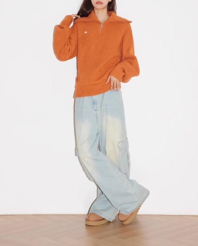 Women's Cozy High-Neck Zipper Sweater