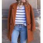 Women's Elegant Warm Double-Breasted Wool Coat
