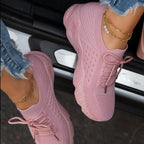 Women's Breathable Running Sneakers with Elastic Upper