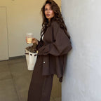 Women's Lightweight Linen Loungewear Suit