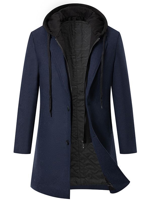 Women's Elegant Coat with Detachable Hood and Fleece Lining