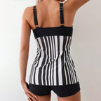 Women's Swimsuit with Striped Design