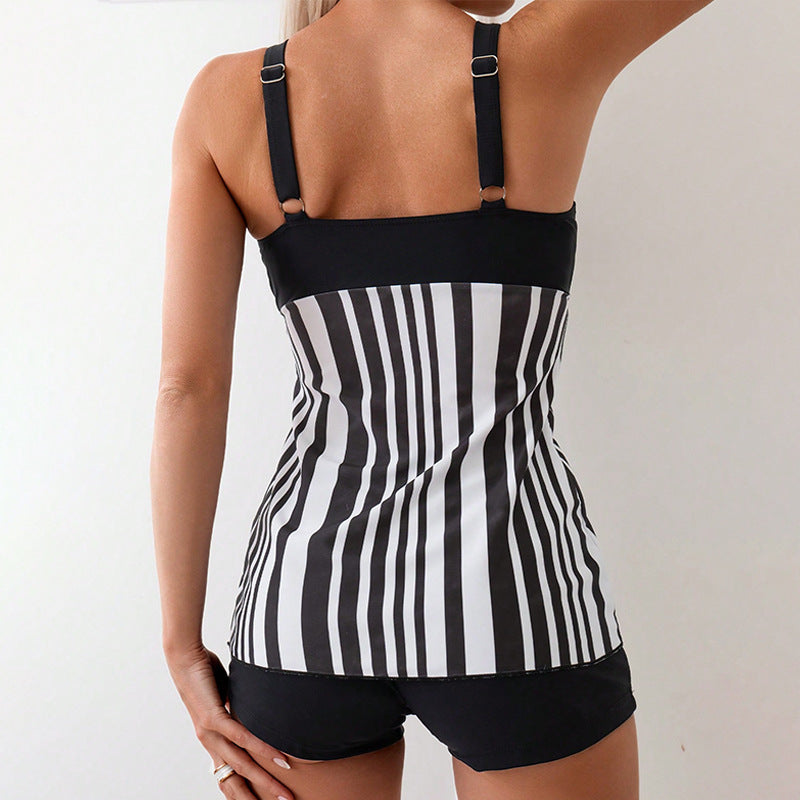 Women's Swimsuit with Striped Design