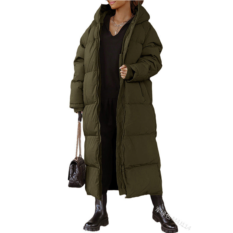 Women's Long Quilted Winter Jacket