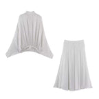 Women's Maxi Skirt with Elegant Polka Dot Pattern and Flowing Cut