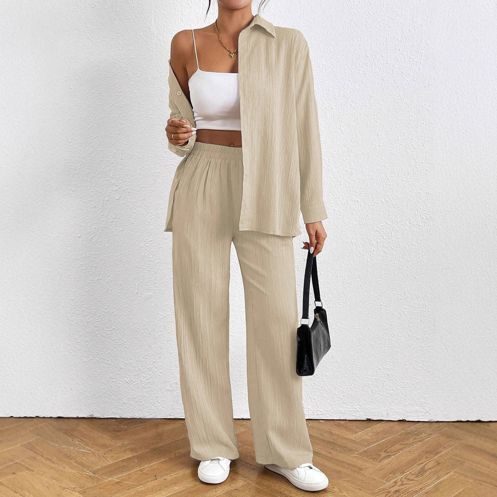 Women's Comfortable Two-Piece Set in Breathable Texture