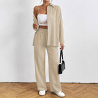 Women's Comfortable Two-Piece Set in Breathable Texture