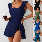 Women's Swimsuit with Wrap Skirt Look