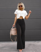 Women's High-Waisted Flared Jeans