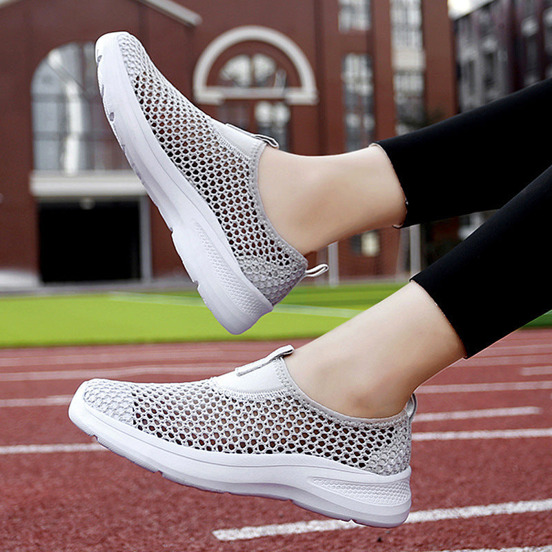 Women's Breathable Slip-On Sneakers with Elastic Design