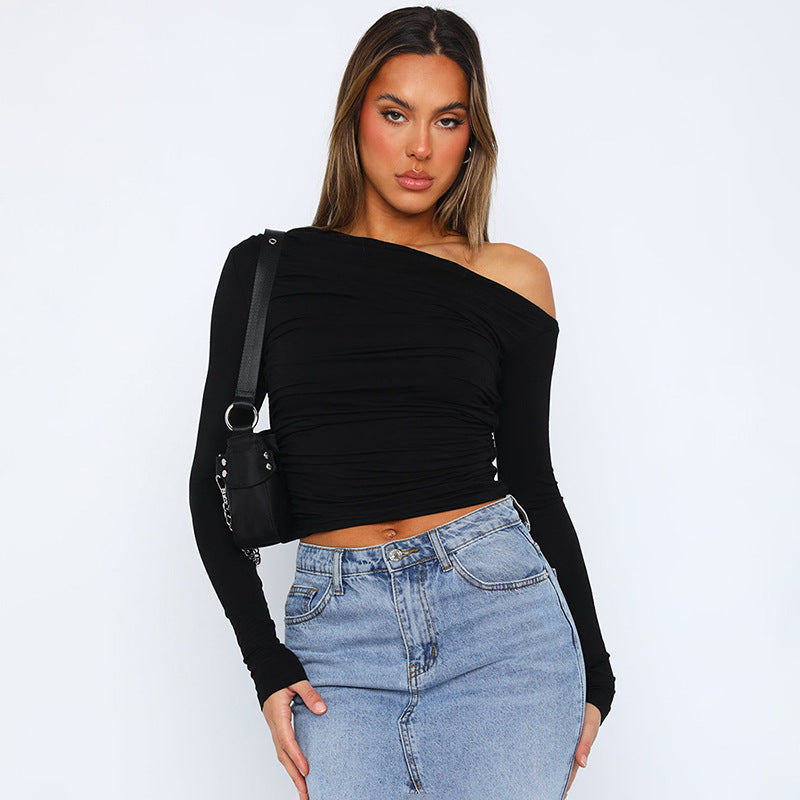Asymmetrical Long-Sleeve Top