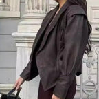 Women's Faux Leather Biker Jacket