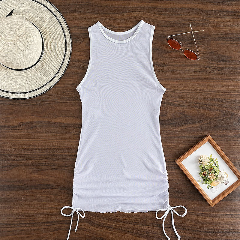 Women's Swim Dress with Adjustable Side Ties
