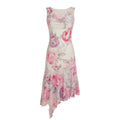Elegant Asymmetrical Dress with Floral Accents