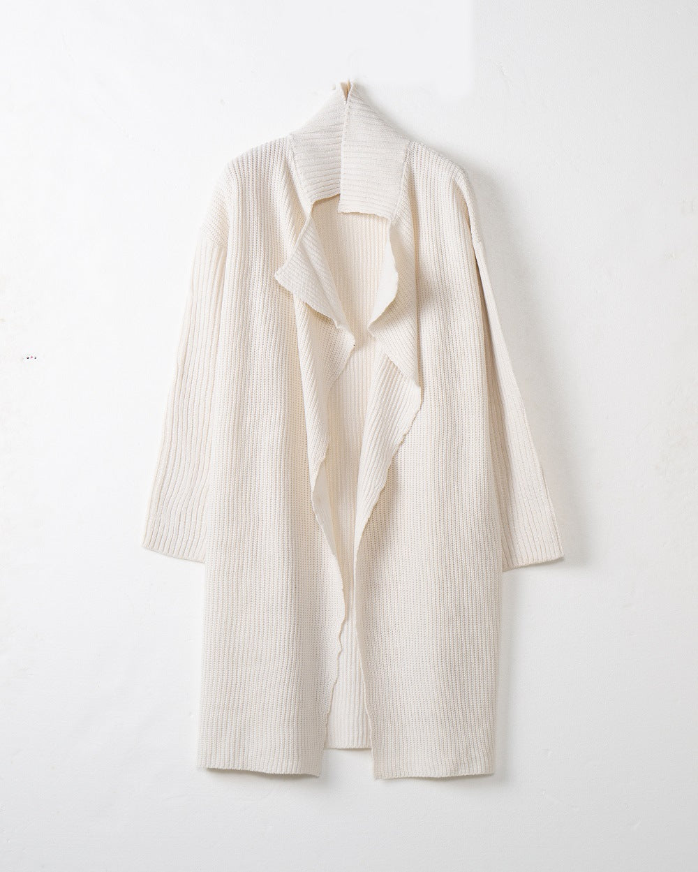 Women's Knit Coat with Casual Cut and Modern Details