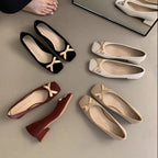 Women's Ballet Flats with Decorative Bow Accent and Comfortable Insole