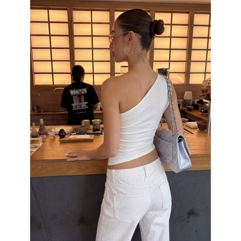 Women's Asymmetric Fitted Tank Top