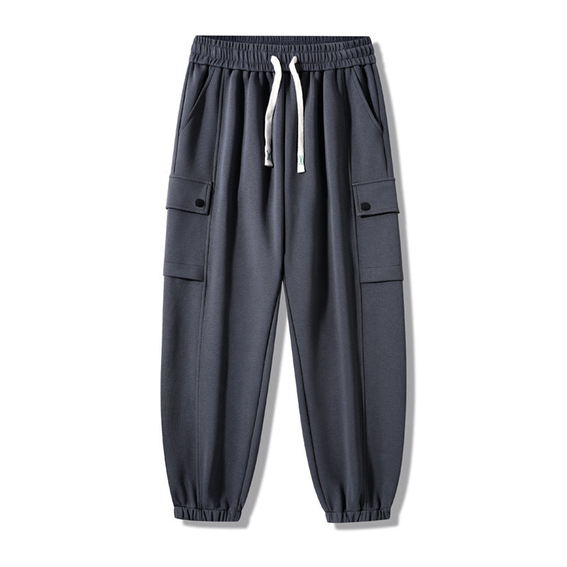 Women's Comfortable Cargo Pants with Deep Side Pockets and Elastic Waistband