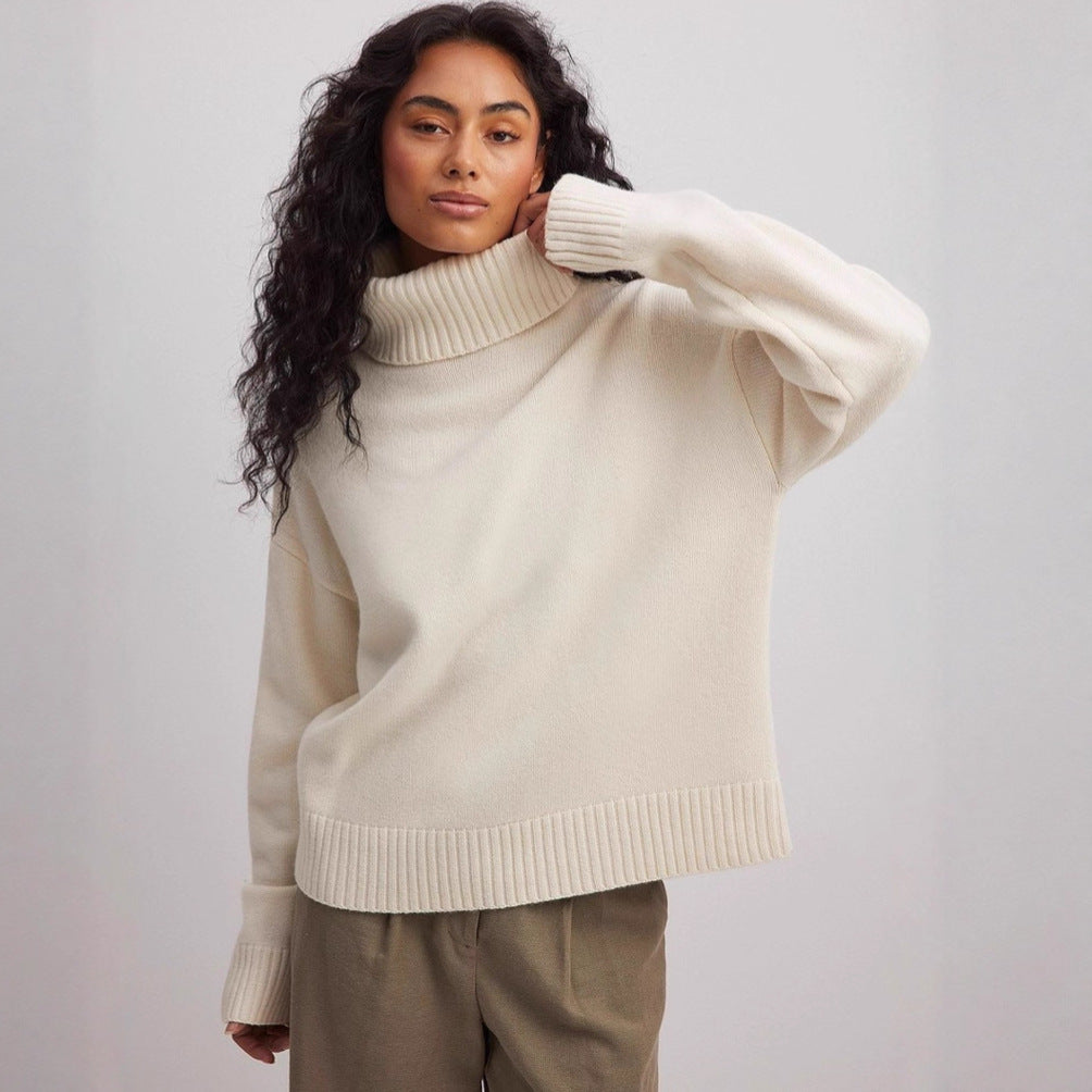 Women's Fine Turtleneck Sweater in Soft Knit