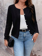 Women's Fine Knit Button-Down Cardigan