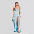 Women's Evening Dress with Off-Shoulder Design and Slit