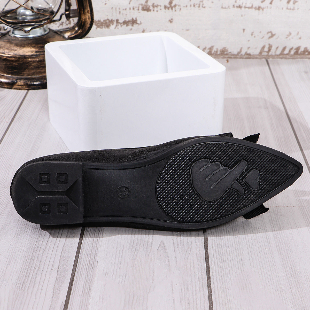 Women's Floral Ballet Flats with Bow