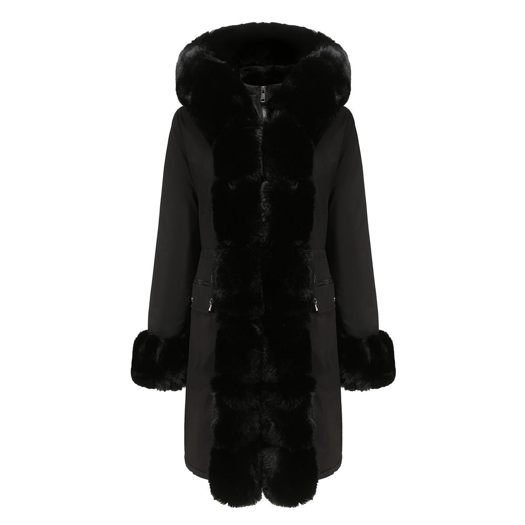 Elegant Parka with Faux Fur Trim