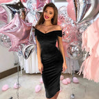 Off-Shoulder Evening Dress
