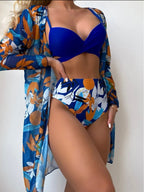 Women's Swimwear with Floral Cover-Up