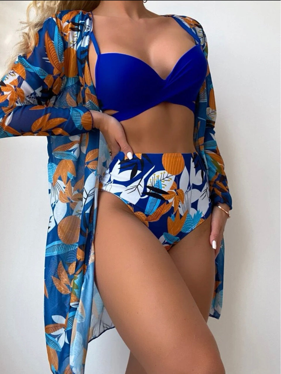 Women's Swimwear with Floral Cover-Up