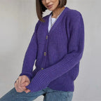 Women's Chunky Knit Cardigan with Buttons