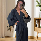 Elegant Kimono Jacket with Wide Sleeves and Loose Fit