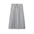 Women's Polka Dot Midi Skirt with Elastic Waist